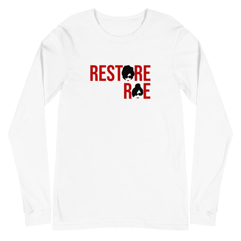 Restore Roe Unisex Long Sleeve Tee (Red)